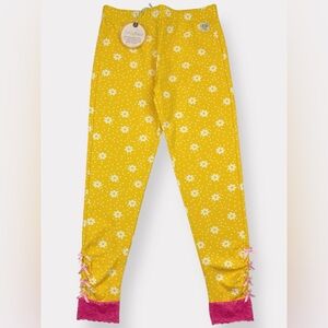sz 8 Wildflowers Sunny Delight Leggings NWT Matilda Jane yellow flower pants